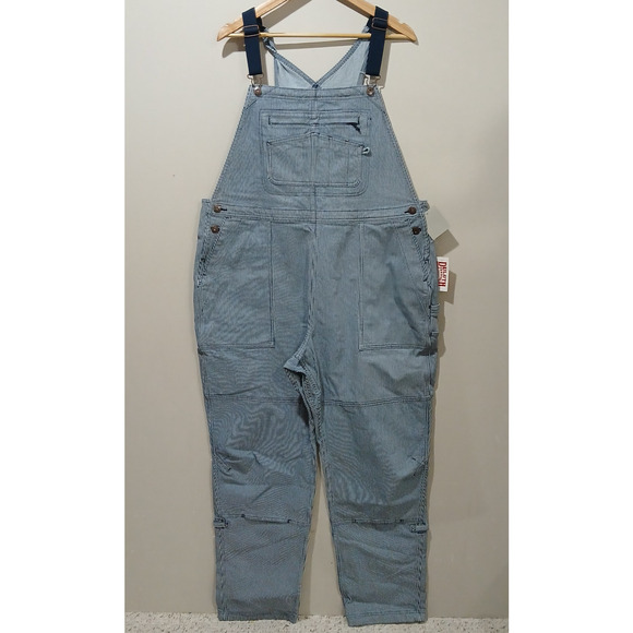 Duluth Trading Co Pants - Duluth Rootstock Gardening Overalls Womens Large 31 Striped Utility Workwear